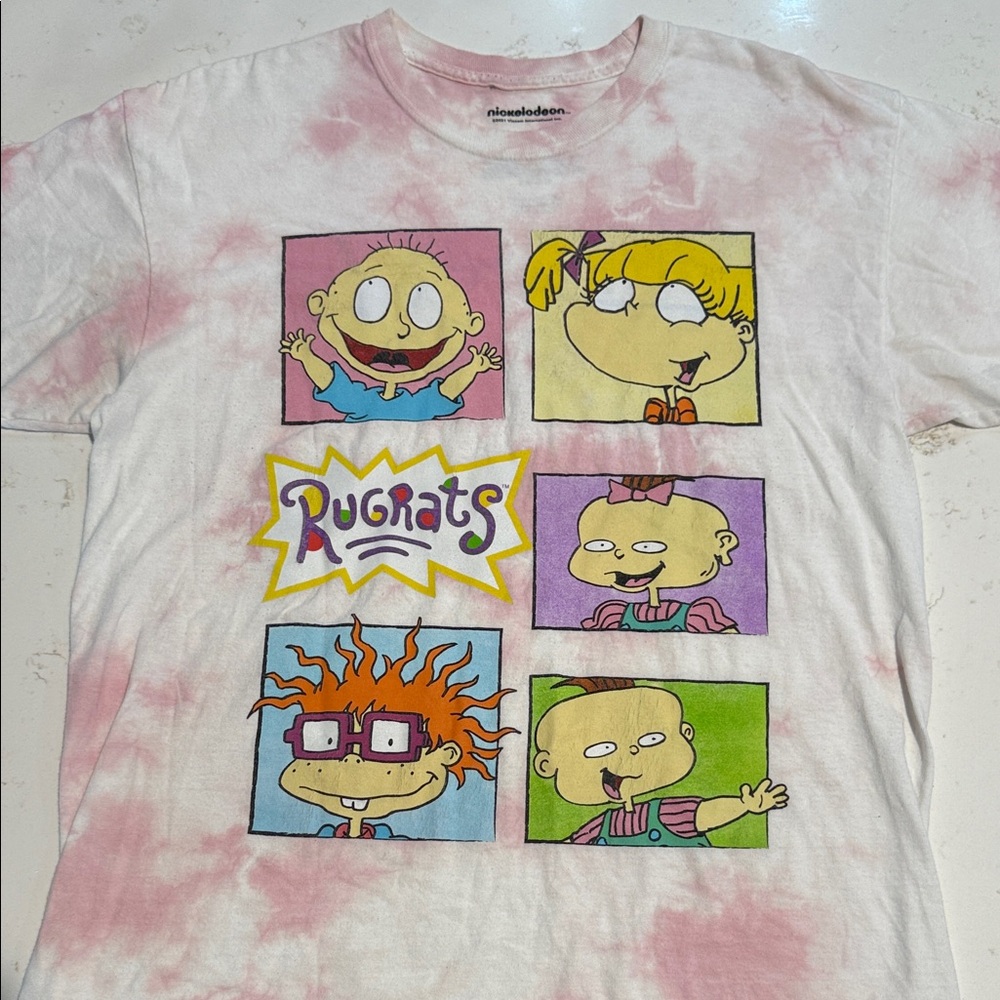 Nickelodeon Rugrats Pink Tie-Dye Unisex T-Shirt 90s